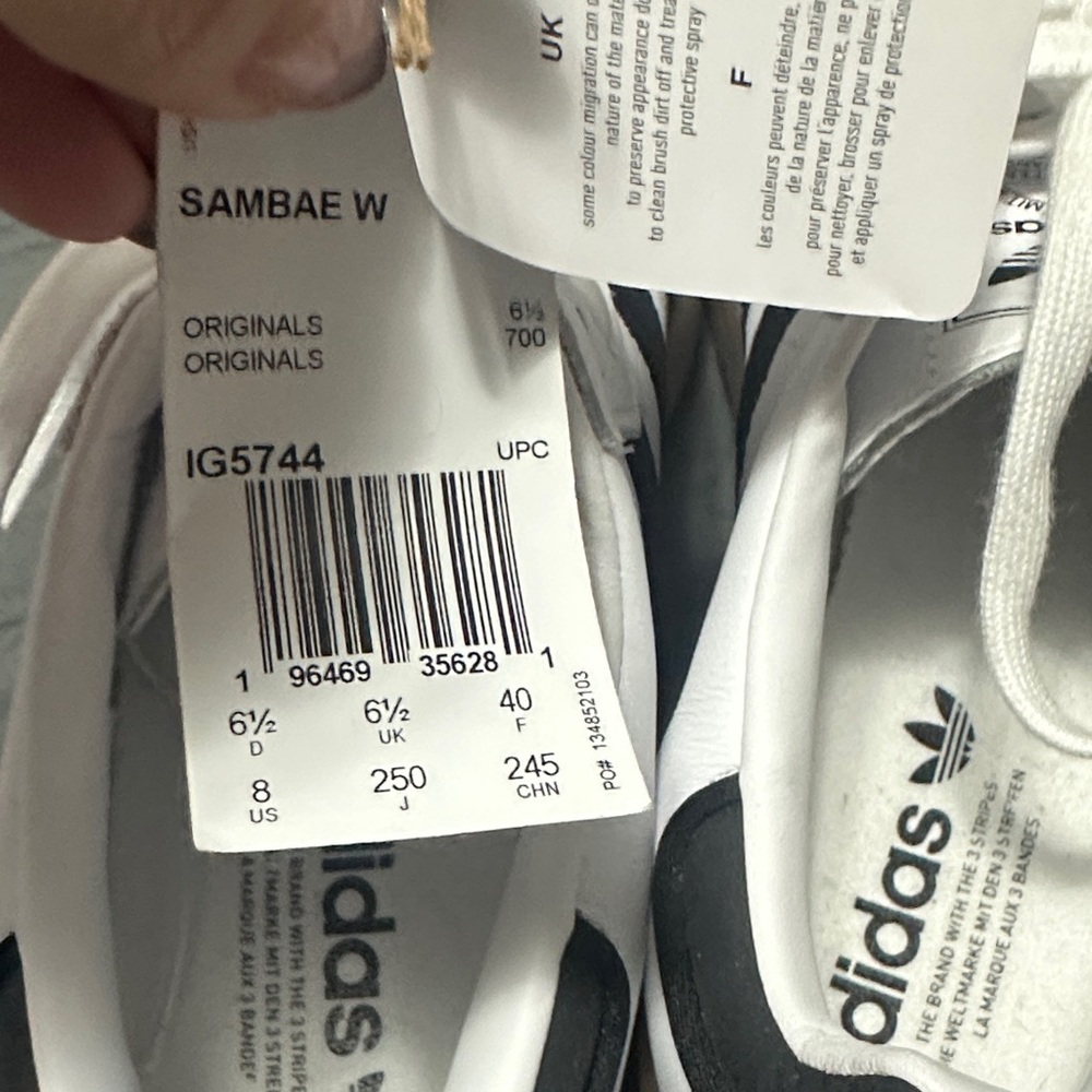 adidas Samba Women's Sneakers White Black Gum Sole - Picture 12 of 12